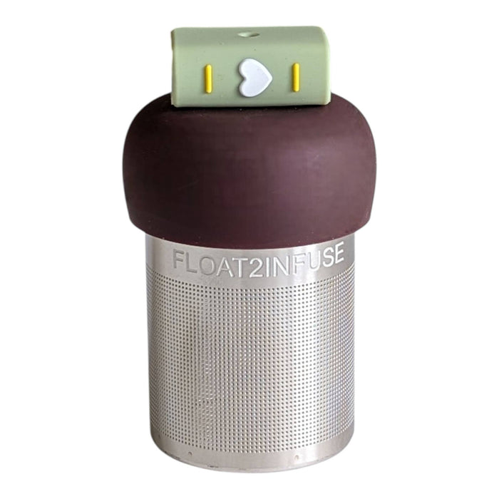 Green Book | Floating Tea Steeper | Dark Brown Base | Green