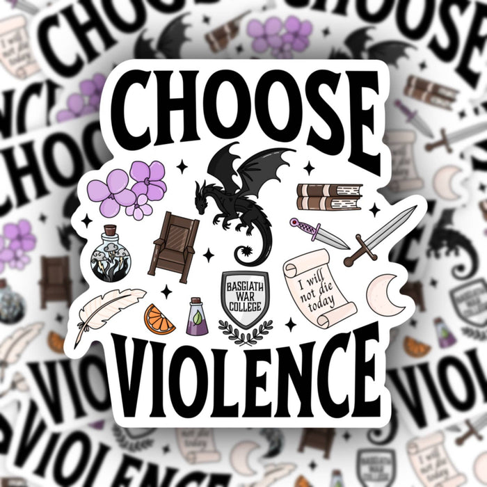 Choose Violence, Wing Bookish Sticker