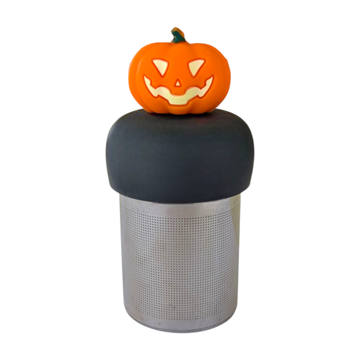 Jack-o-Lantern | Floating Tea Steeper | Grey Base | Orange