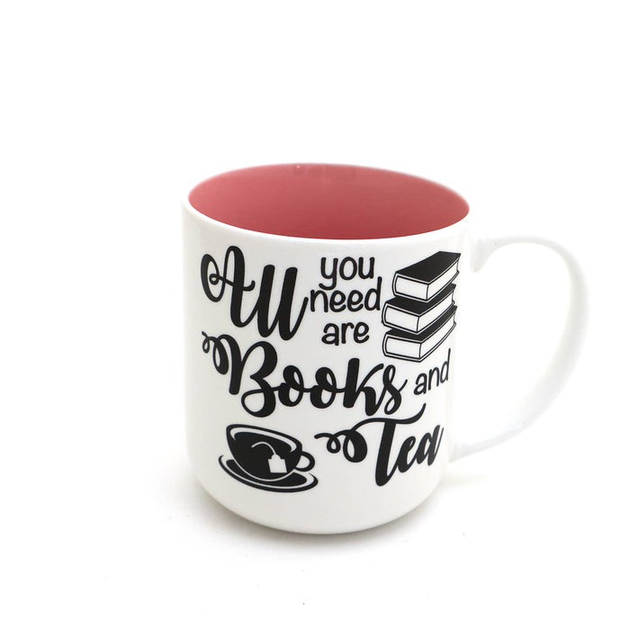 Books and Tea Mug, All You Need is Books and Tea