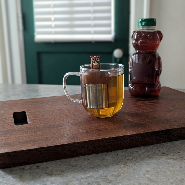 Owl | Floating Tea Steeper | Light Brown Base | Brown Owl