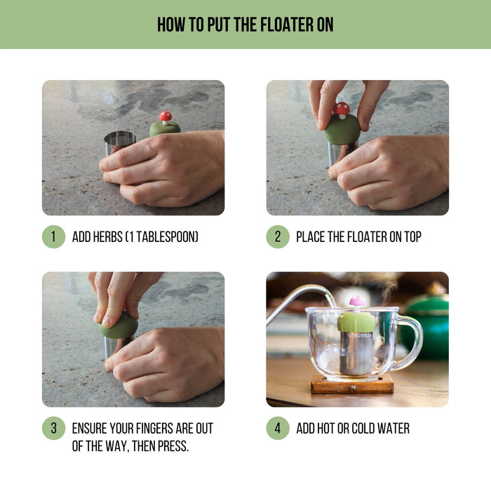 Flamingo Floatie | Floating Tea Steeper | Grey Base | Pink