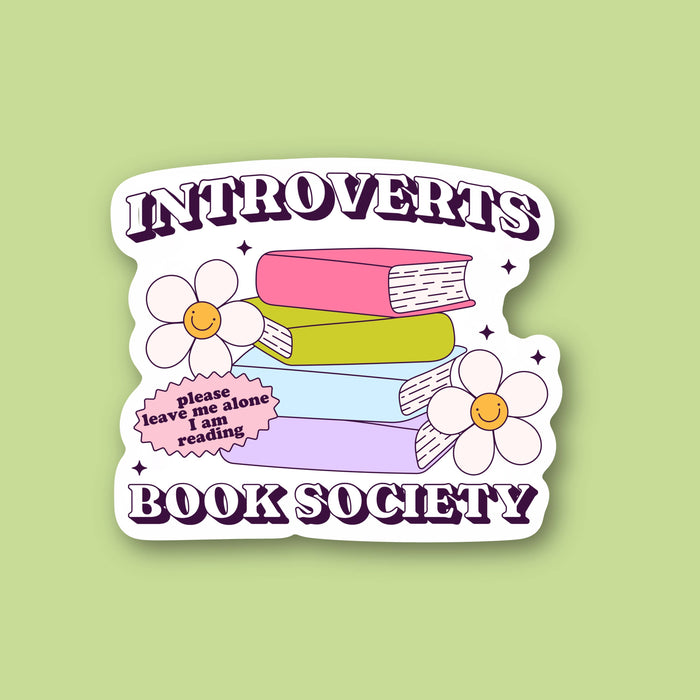 Introverts Book Society, Loner Reader Sticker