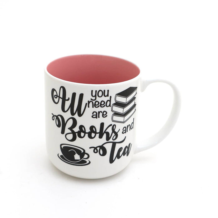 Books and Tea Mug, All You Need is Books and Tea