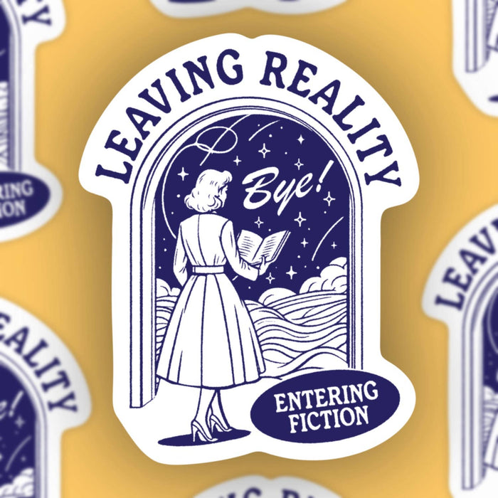 Leaving Reality, Entering Fiction, Bye! Book Sticker
