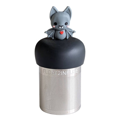 Vampire Bat | Floating Tea Steeper | Grey Base | Red Heart