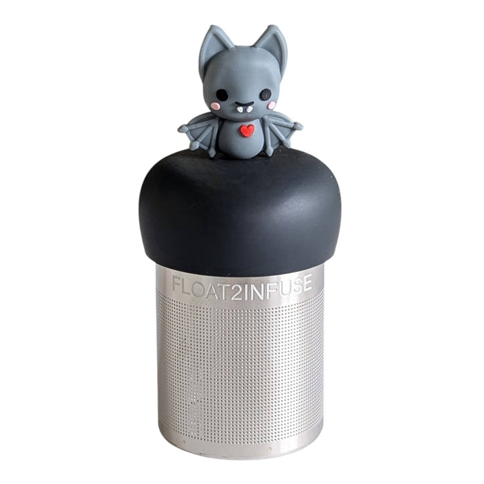 Vampire Bat | Floating Tea Steeper | Grey Base | Red Heart