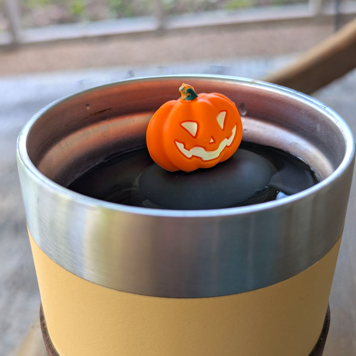 Jack-o-Lantern | Floating Tea Steeper | Grey Base | Orange