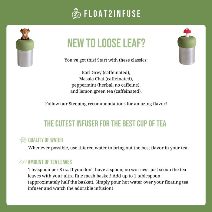 Flamingo Floatie | Floating Tea Steeper | Grey Base | Pink