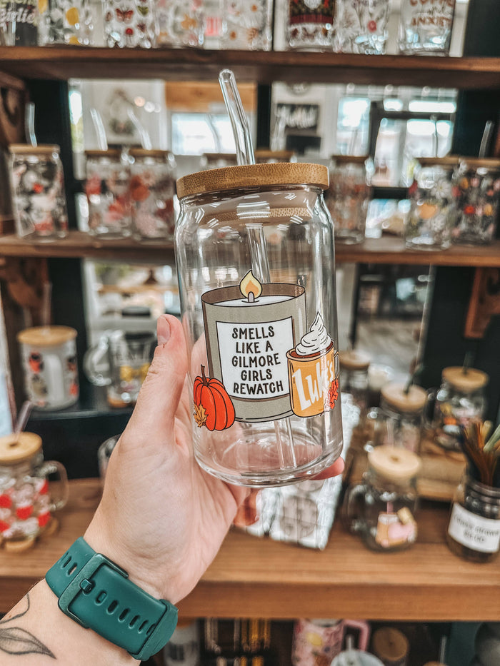 Gilmore Girls Rewatch Glass Can Cup