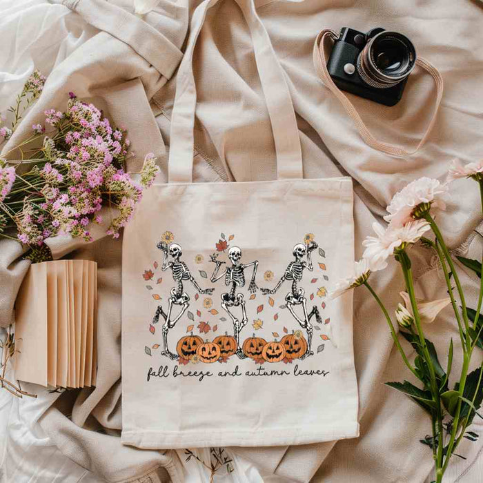 Autumn Skeleton Tote Bag