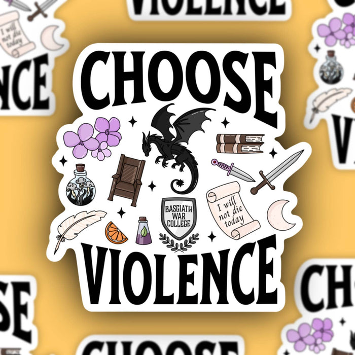 Choose Violence, Wing Bookish Sticker