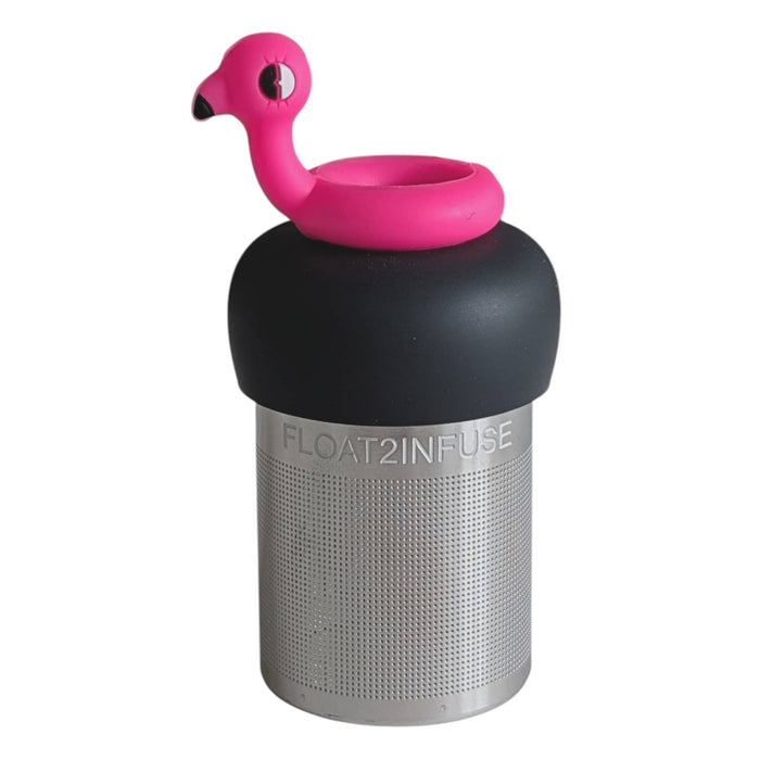 Flamingo Floatie | Floating Tea Steeper | Grey Base | Pink