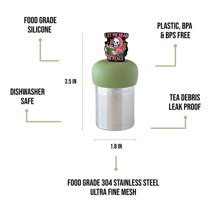 Floating Let Me Read Tea Infuser I Green Base